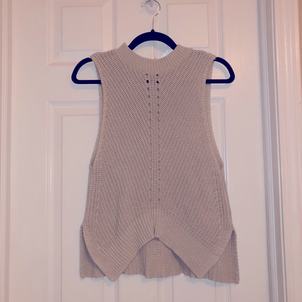 EXPRESS knit mock neck sleeveless blouse